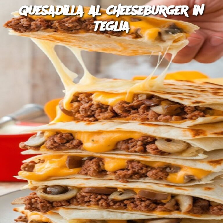 Quesadilla al cheeseburger in teglia