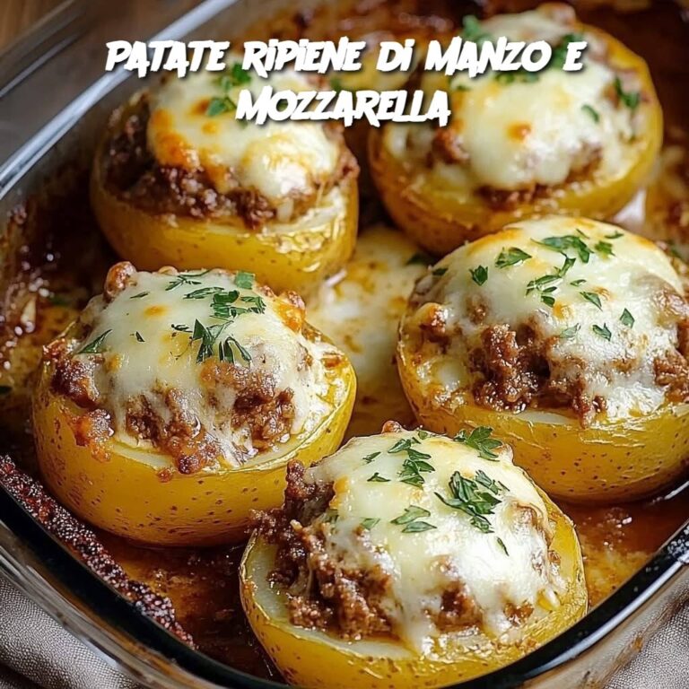 Patate ripiene di manzo e mozzarella