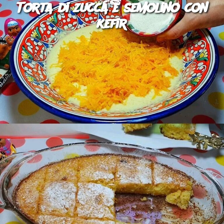 Torta di zucca e semolino con kefir