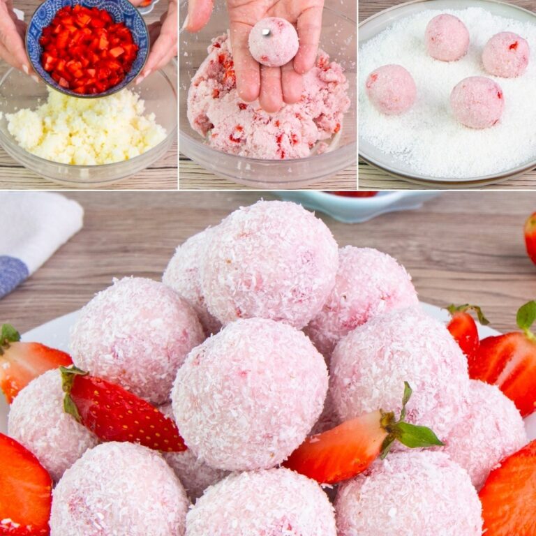 Tartufini alle fragole e cocco: la ricetta