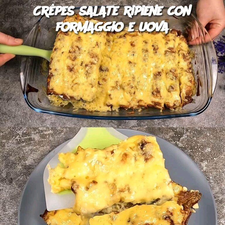 Crêpes salate ripiene con formaggio e uova