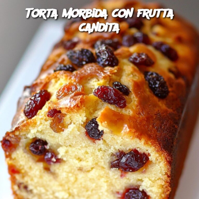 Torta morbida con frutta candita