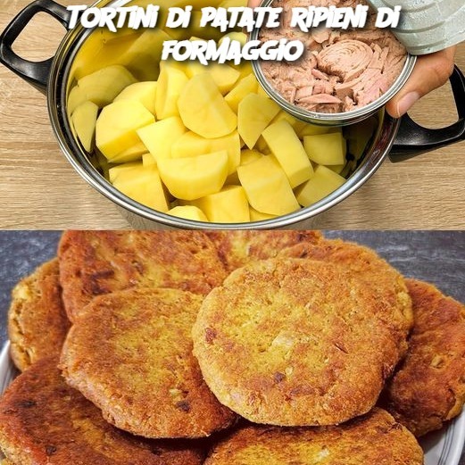 Tortini di patate ripieni di formaggio