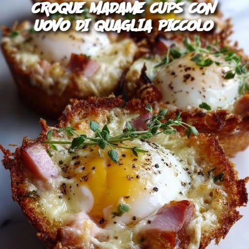 CROQUE MADAME CUPS CON UOVO DI QUAGLIA PICCOLO