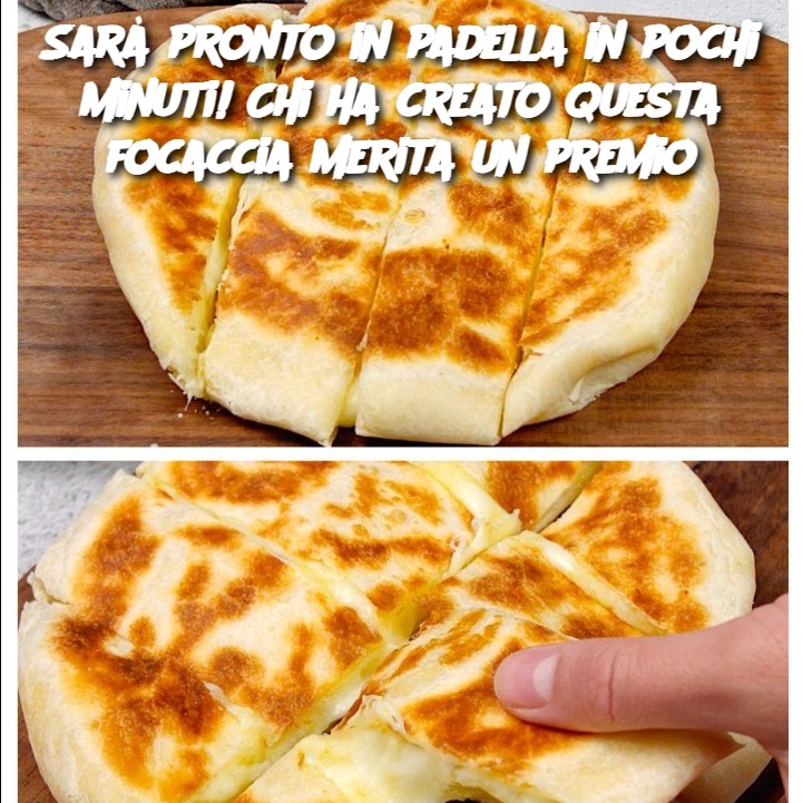 Sarà pronto in padella in pochi minuti! Chi ha creato questa focaccia merita un premio