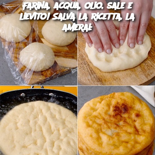 Farina, acqua, olio, sale e lievito! Salva la ricetta, la amerai: