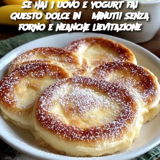 Se hai 1 uovo e yogurt fai questo dolce in 5 minuti! Senza forno e neanche lievitazione