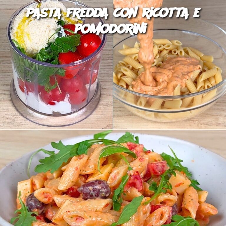Pasta fredda con ricotta e pomodorini