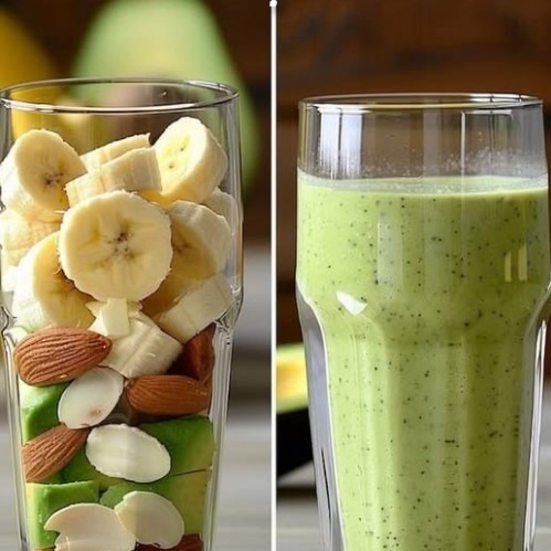Frullato di avocado, banana e mandorle: delizioso, cremoso e pieno di energia!