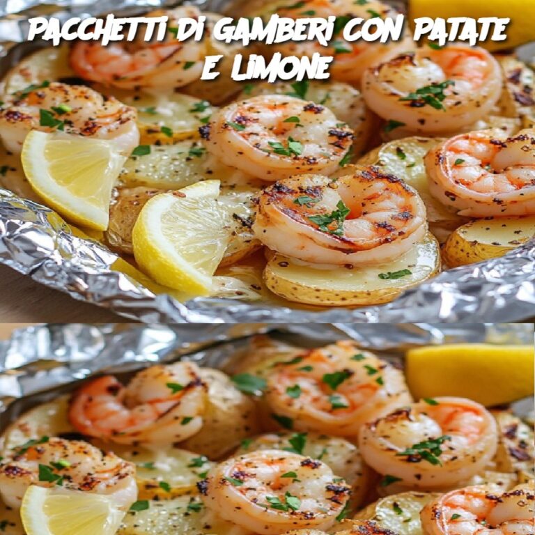 Pacchetti Di Gamberi Con Patate E Limone