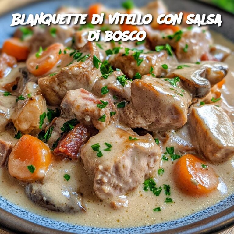 Blanquette di vitello con salsa di bosco