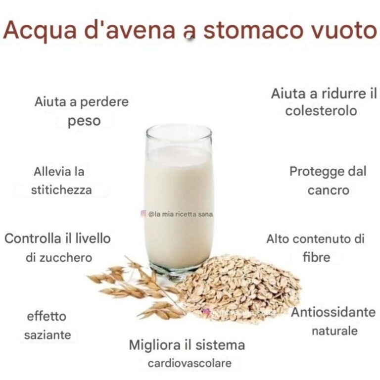 Con l’acqua d’avena puoi perdere molto peso velocemente.