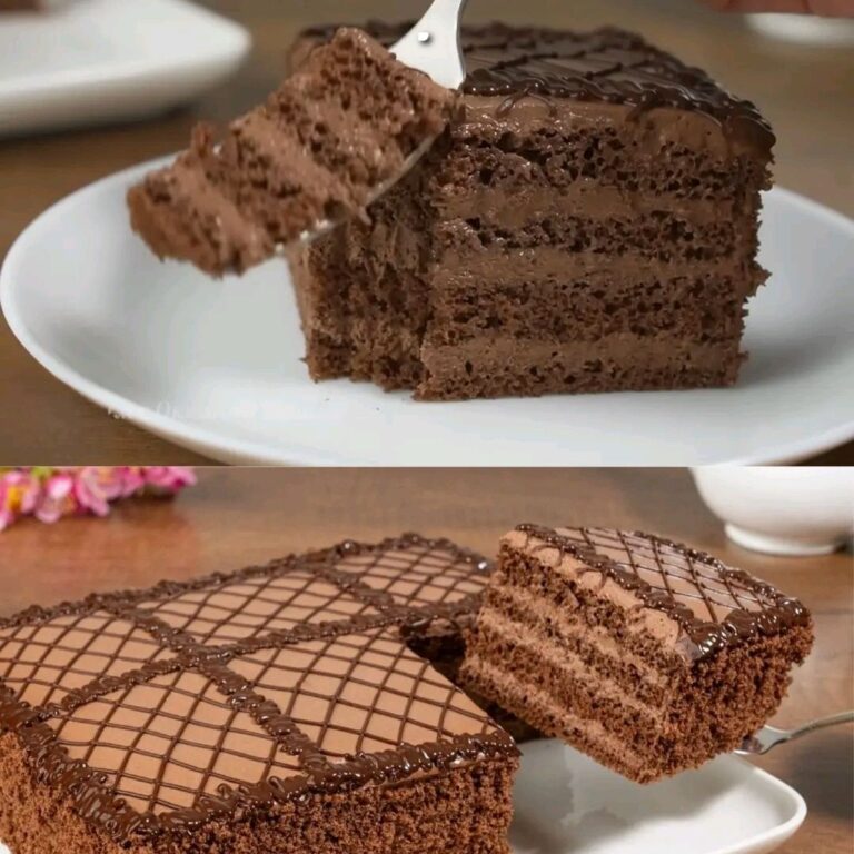 Chocolate Layer Cake with Cream Cheese Filling and Chocolate Glaze