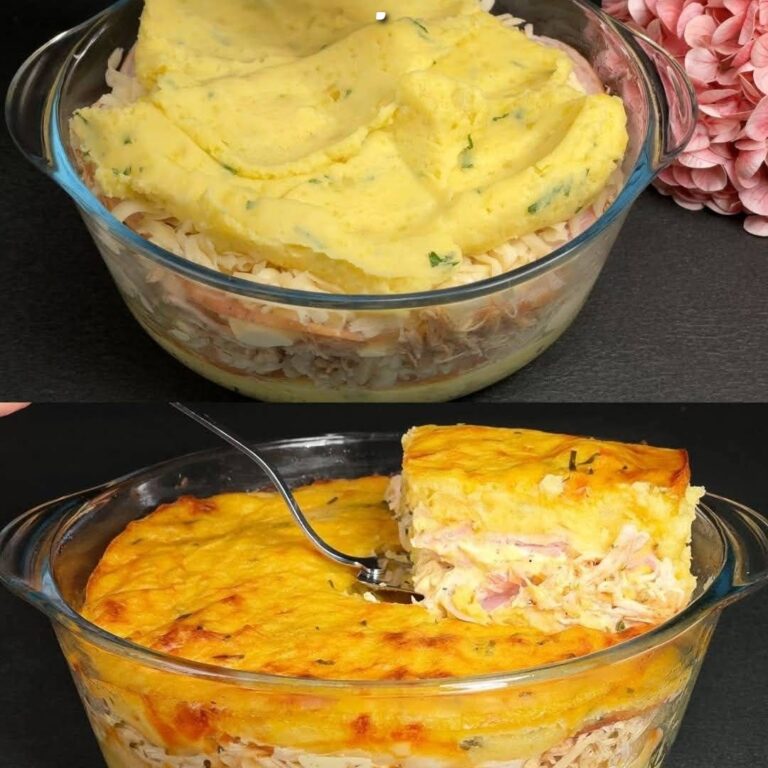 Basta mescolare 3 uova, patate e pollo! Questo piatto conquisterà tutti all’istante