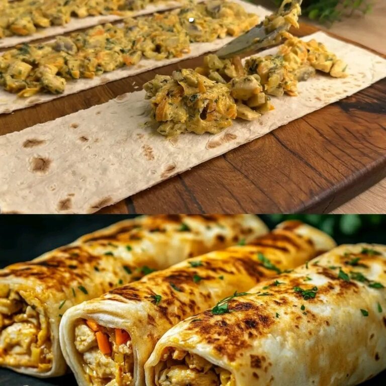 Avete una tortilla e un filetto di pollo? Un ripieno succoso e una crosta croccante!