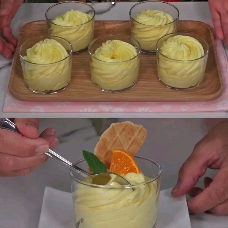 Dessert cremoso all’arancia in 5 minuti, senza uova né gelatina. Un dessert delizioso che vi conquisterà sicuramente…