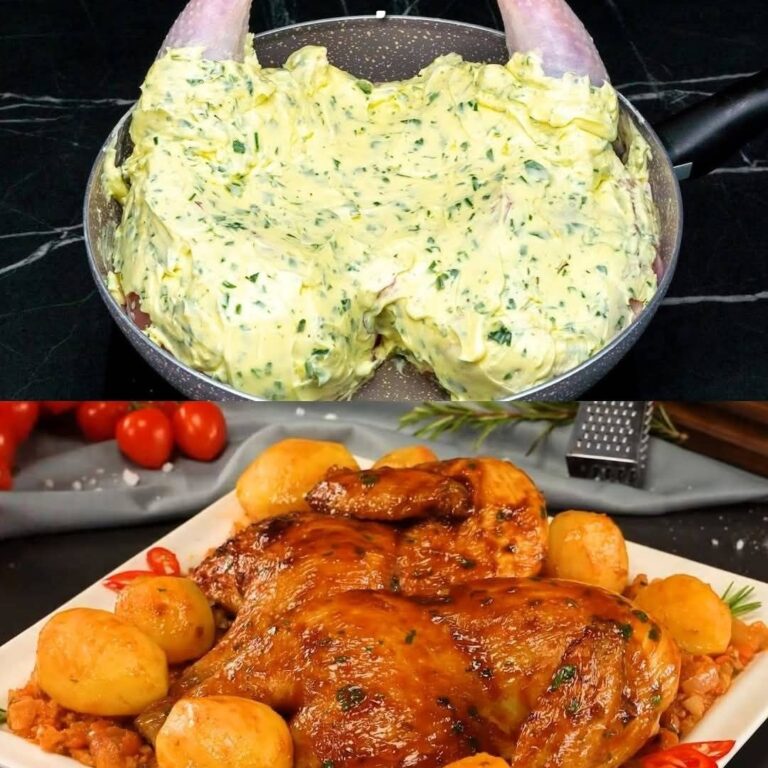 Pollo al forno con burro all’aglio e rosmarino | Come cuocere un pollo intero al forno