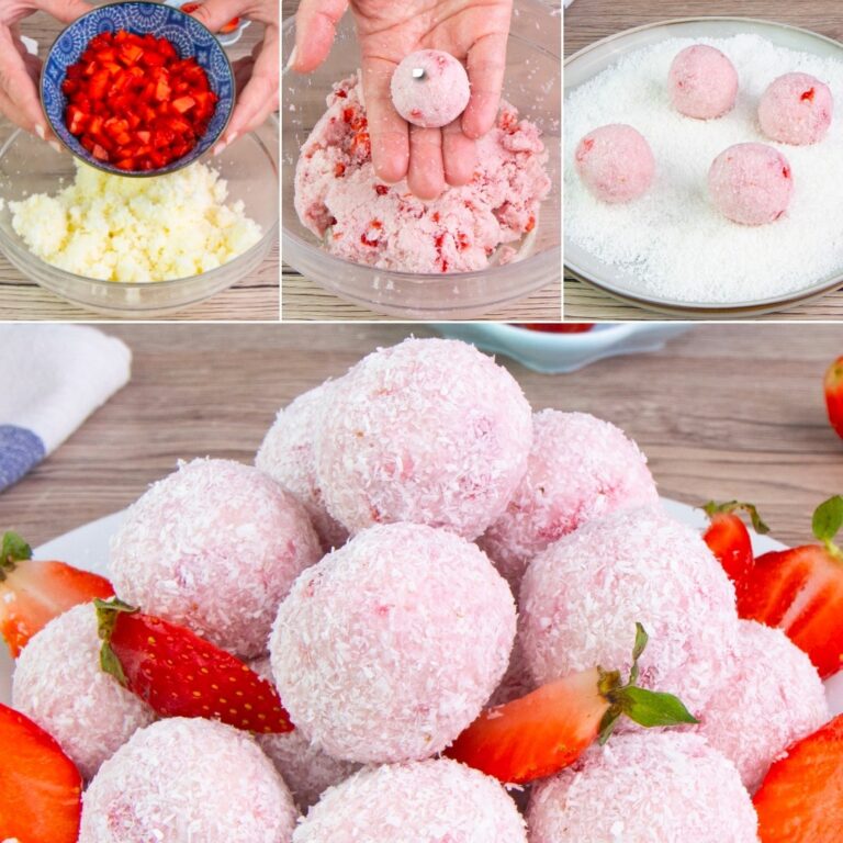 Tartufini alle fragole e cocco: la ricetta