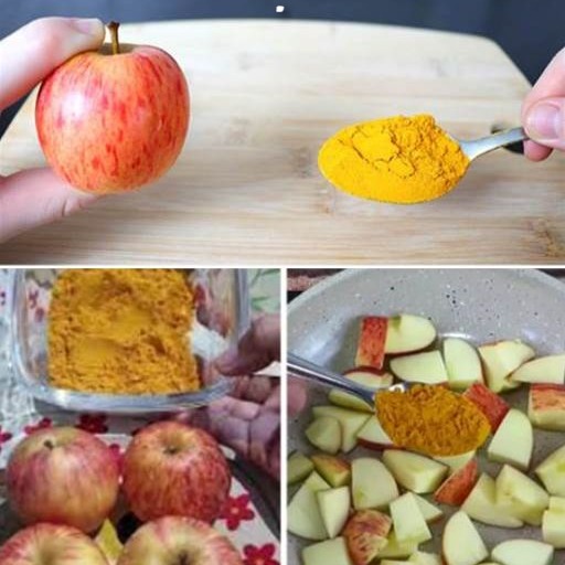 Dio mio! La curcuma con la mela prima di andare a letto fa miracoli