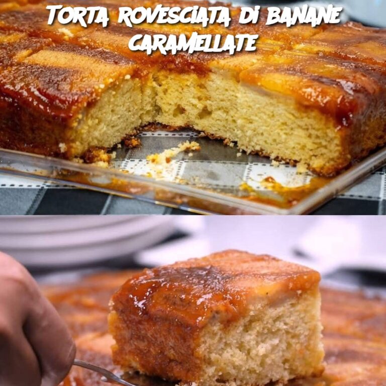 Torta rovesciata di banane caramellate