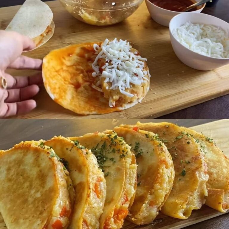 Tortillas Avvolte Con Formaggio, Patate E Cipolla