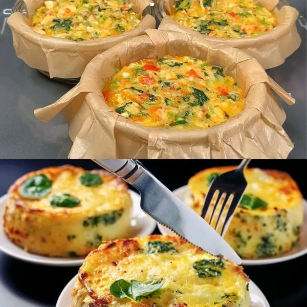 Quiche di verdure al forno con formaggio