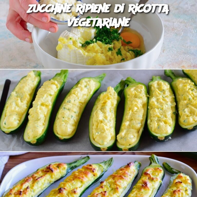 Zucchine ripiene di ricotta vegetariane