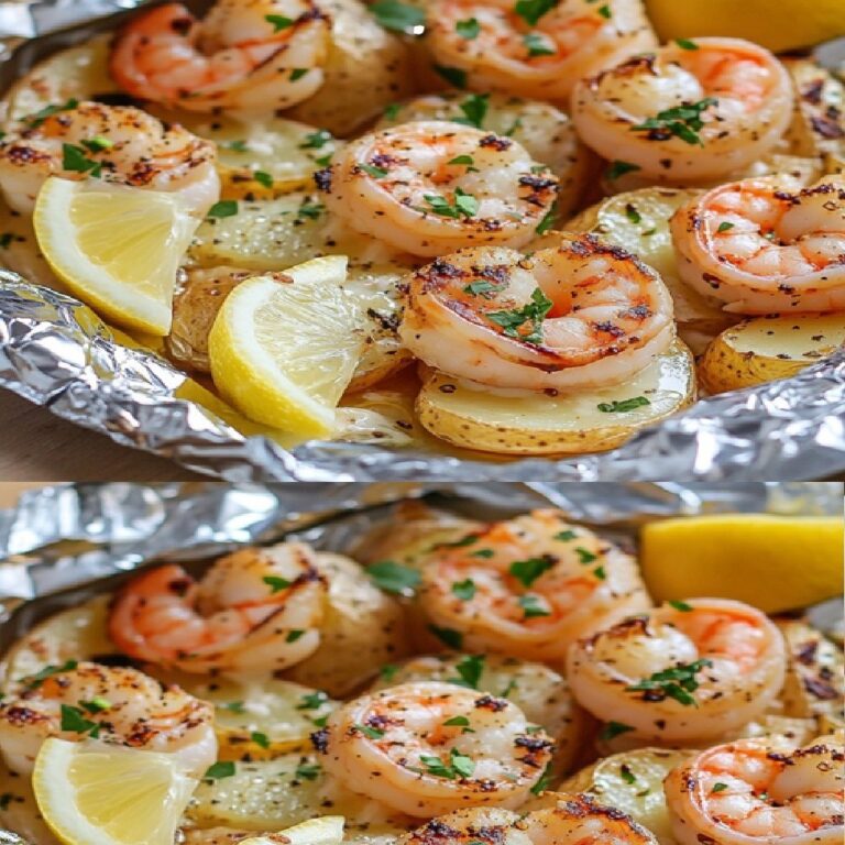 Pacchetti Di Gamberi Con Patate E Limone