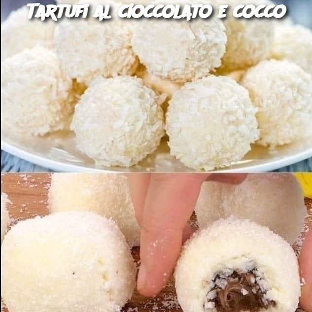 Tartufi al cioccolato e cocco