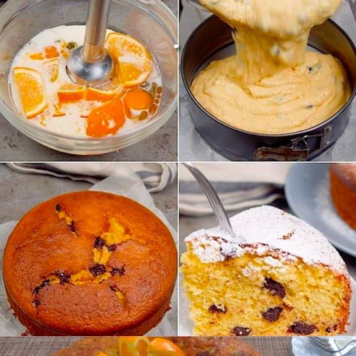 Torta all’arancia con gocce di cioccolato: morbida e golosa