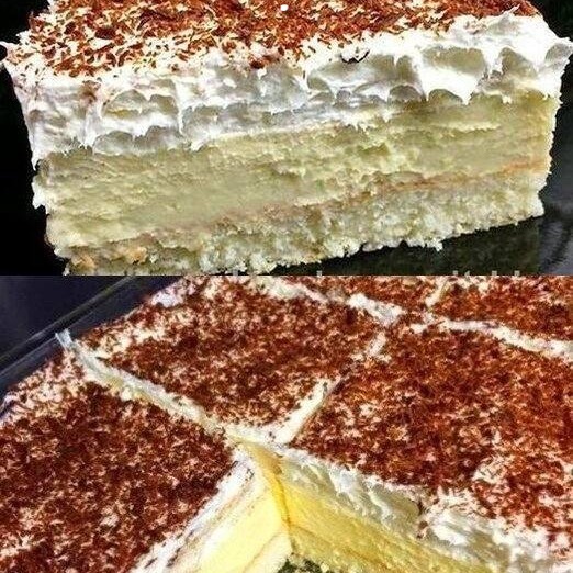 Torta alla vaniglia con solo 2 confezioni di budino – Senza cottura!