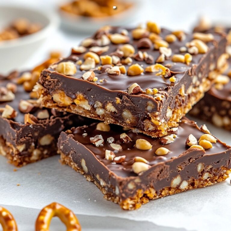 Barrette croccanti al caramello e pretzel senza cottura