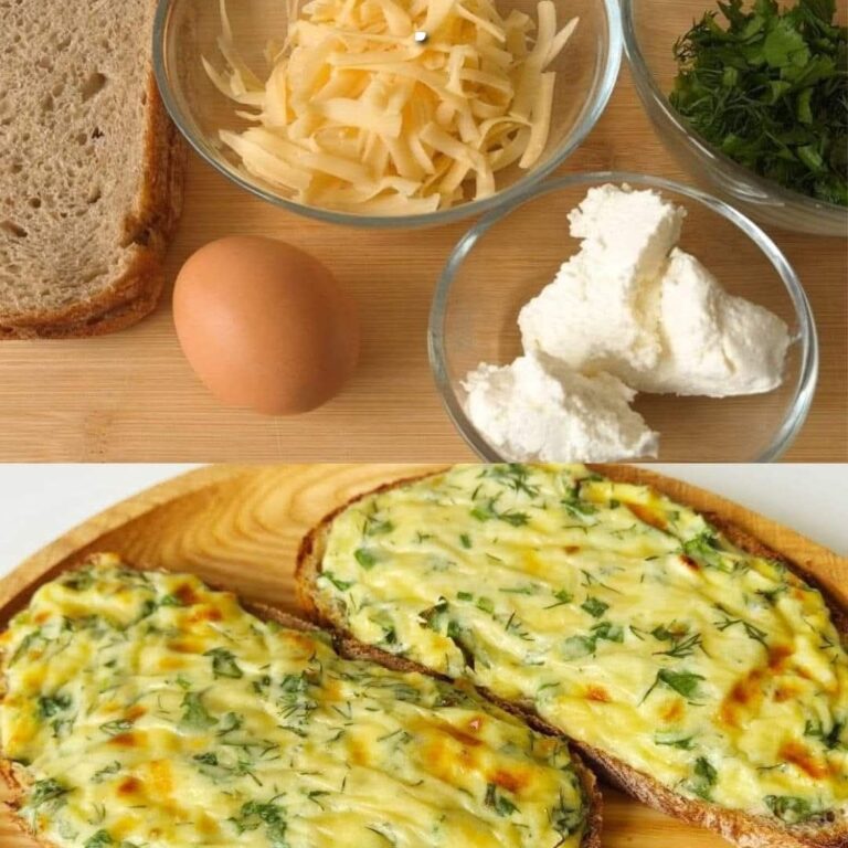 Toast saporito con formaggio e ricotta e verdure fresche