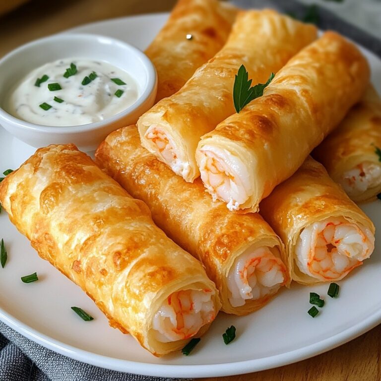 Sigari di gamberi croccanti all’aglio