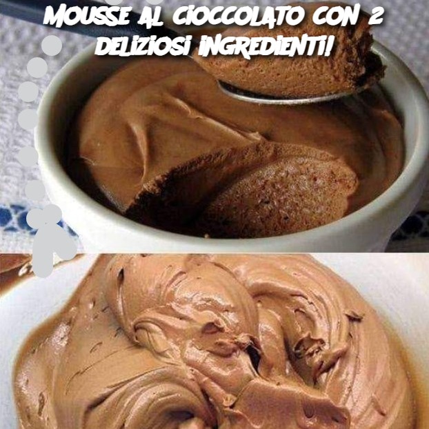 Mousse al cioccolato con 2 deliziosi ingredienti!