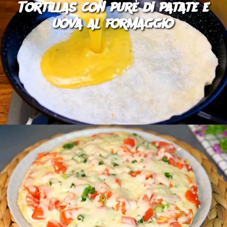 Tortillas con purè di patate e uova al formaggio