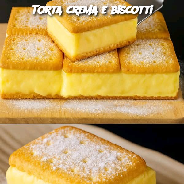 Torta crema e biscotti