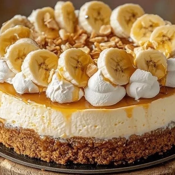 Torta al budino di banana con crema di fragole e gocce di cioccolato bianco