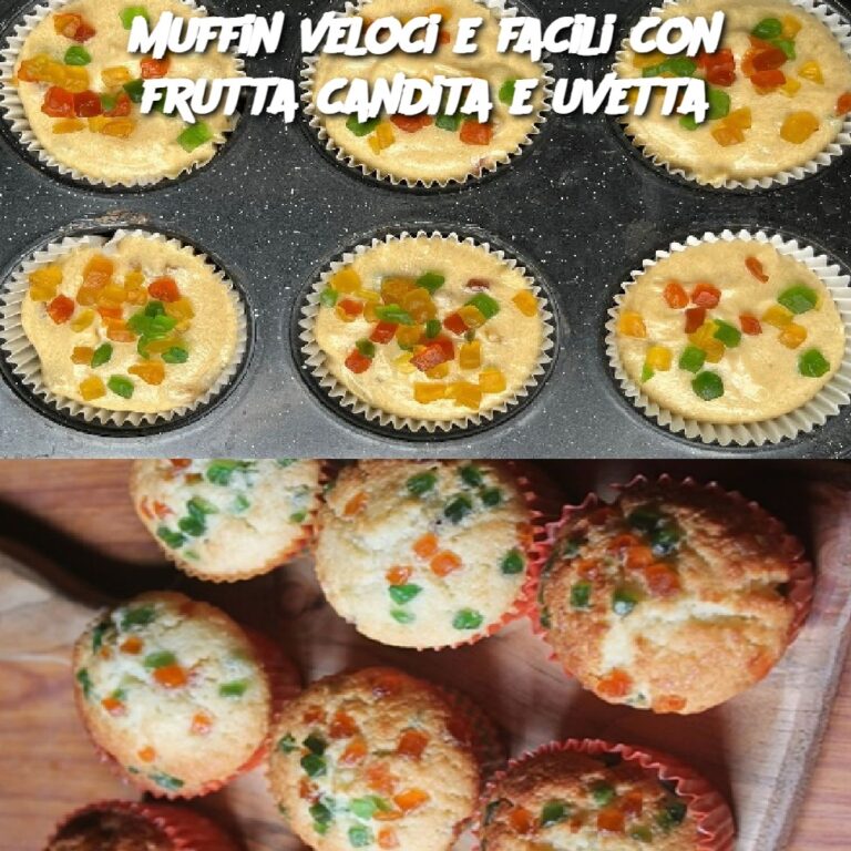 Muffin veloci e facili con frutta candita e uvetta