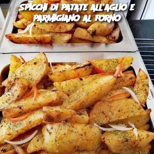 Spicchi di patate all’aglio e parmigiano al forno