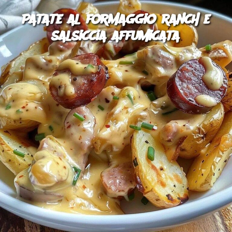 Patate al formaggio ranch e salsiccia affumicata