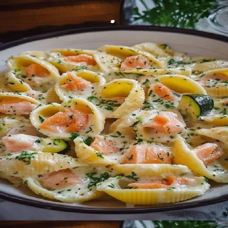 Goduria di Conchiglioni al Salmone e Zucchine
