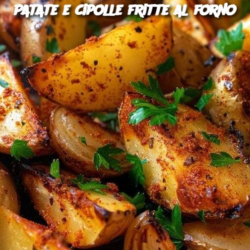 Patate e cipolle fritte al forno
