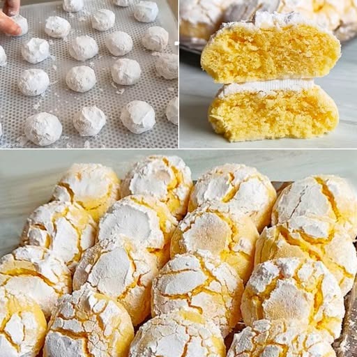 Morbidi e profumati al limone Questi biscottini sono deliziosi e facilissimi da preparare
