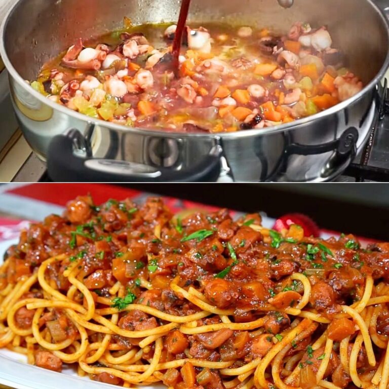 Spaghetti con ragù di polpo: il primo piatto da leccarsi i baffi
