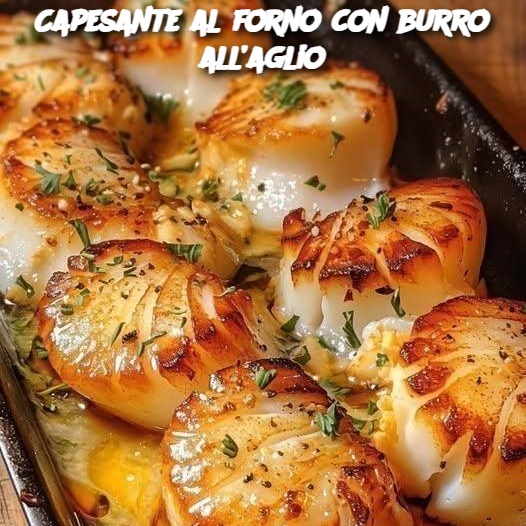 Capesante al forno con burro all’aglio