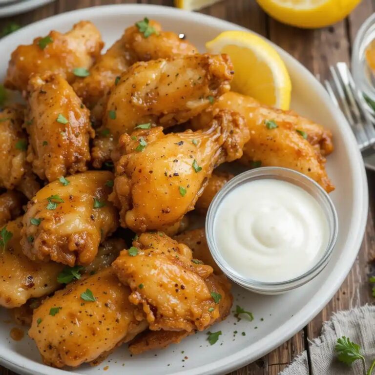 Ali di pollo croccanti al limone e pepe al forno