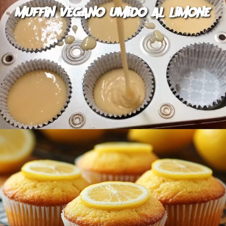 Muffin vegano umido al limone