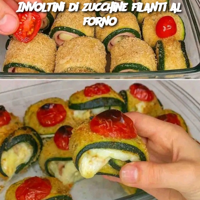 Involtini di zucchine filanti al forno