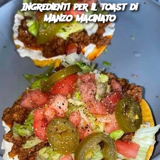 Ingredienti per il toast di manzo macinato